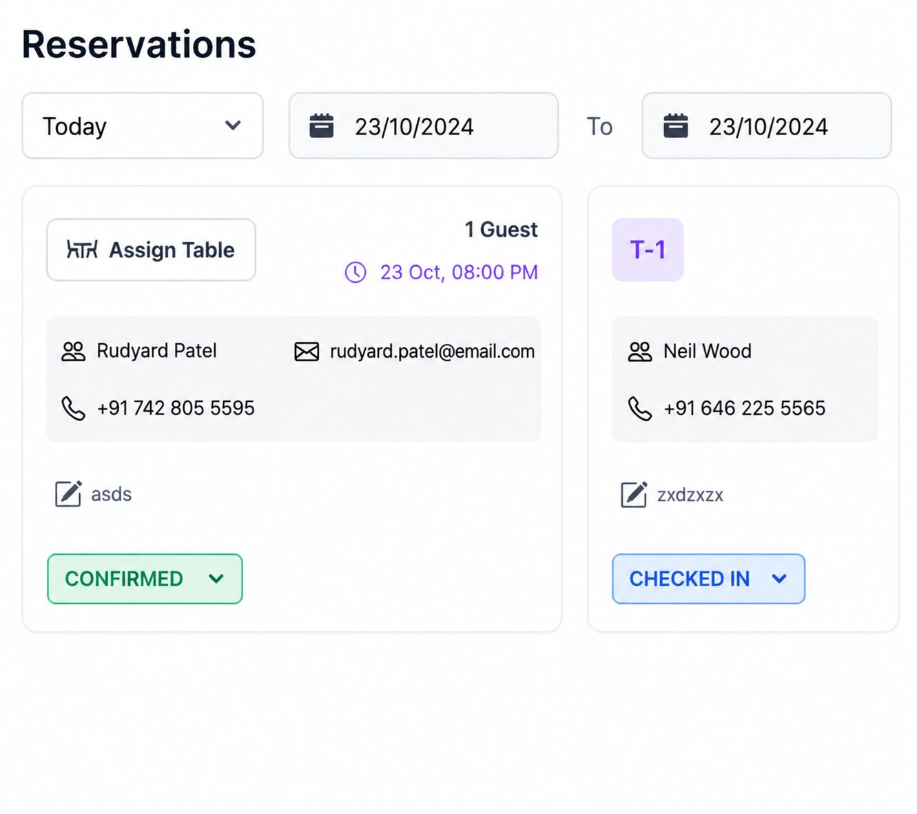 Optimize Table Reservations